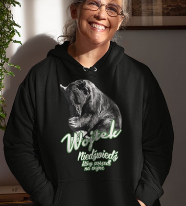 Damska bluza z kapturem NIEDŹWIEDŹ WOJTEK